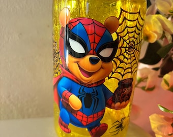Gobelet boule à neige à paillettes Spider-Man Winnie l'ourson