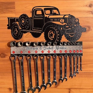 TRUCK Wrench/Socket Holder, Wrench Holder, Socket Holder, Wrench Organizer, Socket Organizer, Garage Organization