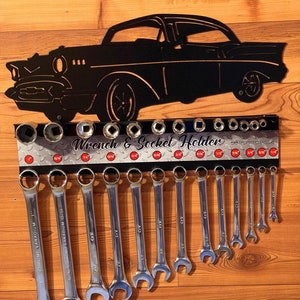 57 CHEVY Wrench/Socket Holder, Wrench Holder, Socket Holder, Wrench Organizer, Socket Organizer, Garage Organization
