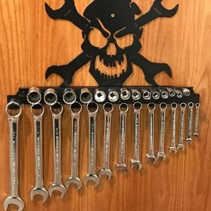 SKULL Wrench/Socket Holder, Wrench Holder, Socket Holder, Wrench Organizer, Socket Organizer, Garage Organization