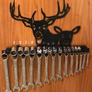DEER (mom & baby) Wrench/Socket Holder, Wrench Holder, Socket Holder, Wrench Organizer, Socket Organizer, Garage Organization