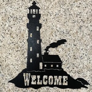 WELCOME (lighthouse) wall art, metal art, metal wall art, metal wall decor, metal wall art sign, metal signs