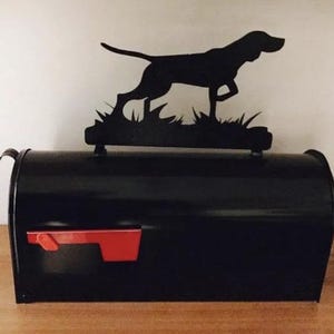 DOG mailbox topper, mailbox toppers, metal mailbox toppers, mailbox topper metal