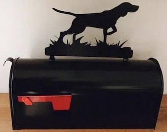 DOG mailbox topper, mailbox toppers, metal mailbox toppers, mailbox topper metal