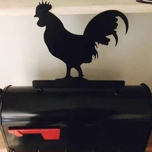 ROOSTER mailbox topper, mailbox toppers, metal mailbox toppers, mailbox topper metal