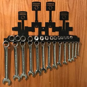 PISTON Wrench/Socket Holder, Wrench Holder, Socket Holder, Wrench Organizer, Socket Organizer, Garage Organization