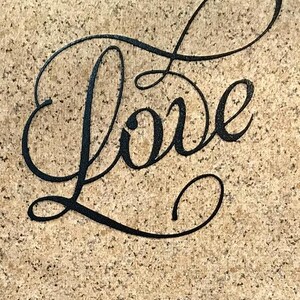 LOVE (large cursive) wall art, metal art, metal wall art, metal wall decor, metal wall art sign, metal signs
