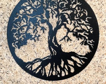 TREE OF LIFE (large encircled) wall art, metal art, metal wall art, metal wall decor, metal wall art sign, metal signs
