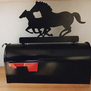 HORSE mailbox topper, mailbox toppers, metal mailbox toppers, mailbox topper metal