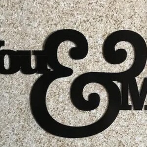 YOU & ME wall art, metal art, metal wall art, metal wall decor, metal wall art sign, metal signs