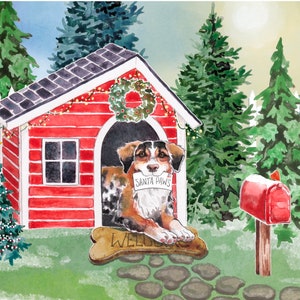 Letter to Santa Paws - Mail Carrier Christmas Postcard - Postal Greeting 4”x6”