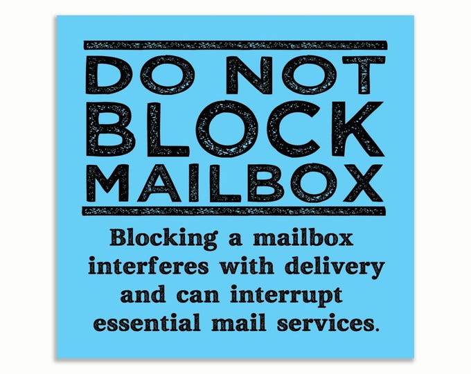 No Parking Please Do Not Block Mailbox Wood Vinyl Stake Everyday ...