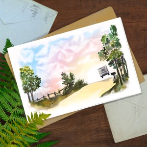 All Occasion Card for Mail Carriers - Last Stop; Mail Truck in the Sunset - 5&quot; x 7&quot;