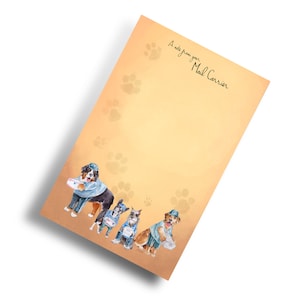 Mail Carrier Notepad - Delivery Dogs in Letter Carrier Uniforms - Notes from Letter Carriers FoxFern