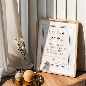 Editable Wedding Bathroom Basket Signs | Vintage Minimalist Design | Instant Download | Personalize | DIY Printable | Ladies Gentlemen Gents