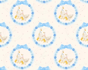 Modèle sans couture coquette oie, tissu canard (Téléchargement PNG