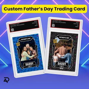 Father's Day Trading Card – Custom Super Dad Gift, Personalized Card for Dad, Keepsake from Kids, Unique Father's Day Gift