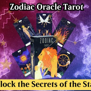 Talia kart tarota zodiakalnego, Tarot zodiakalny, 78 kart tarota, Talia tarota z przewodnikiem, Karta wyroczni zodiakalnej, Wróżenie astrologiczne, Unikalna talia tarota