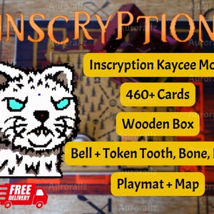 Jeu de cartes Inscryption • Kaycee's Mod Card Game • Plus de 460 cartes • Avec tapis de jeu et carte • Jeux de cartes à collectionner • Carte hermine • Cryptid (mis à jour !)
