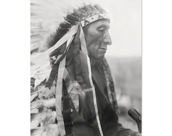 Sioux Chief Dakota Native Vintage Photograph