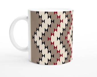 Traditional Navajo Rug Design Mug | Handcrafted Ceramic Coffee Cup