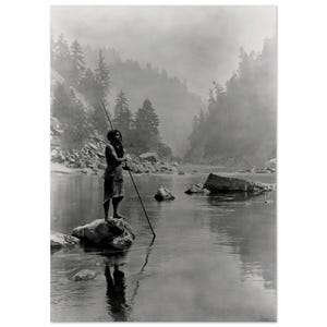 Native Hupa Angeln Landschaft Vintage Fotografie