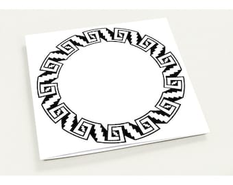 Navajo Chaco Canyon Pottery Design Greeting Cards - Pack of 10, Eco-Friendly