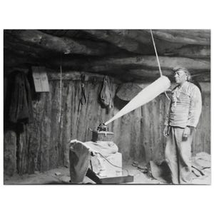 Navajo Chief Manuelito Recording Phograph Vintage Photograph
