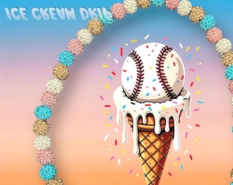 NEW ** ICE CREAM Drip *** Rhinestone Necklace