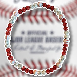 Baseball Inspired _ Rhinestone Bead Necklace