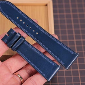 Handmade Shell Cordovan Leather Watch Strap: 20mm/22mm Band