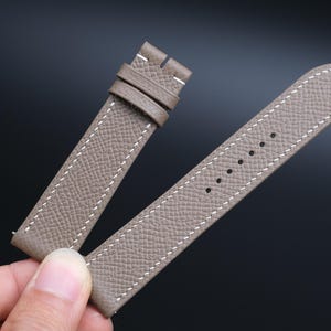 Etoupe Epsom leather Watch strap, Handmadestrap 18mm 19mm 20mm 21mm 22mm 23mm 24mm all size customized