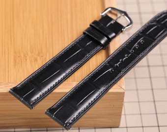 Handmade Alligator Leather Watch Band - Compatible with Cartier Dumont