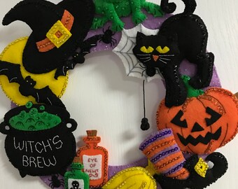 Bucilla WITCH'S BREW WREATH Wall Hanging