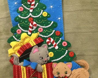 The Pawfect Gift Felt Stocking Completed