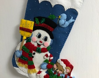 Bucilla Snowman Christmas Stocking