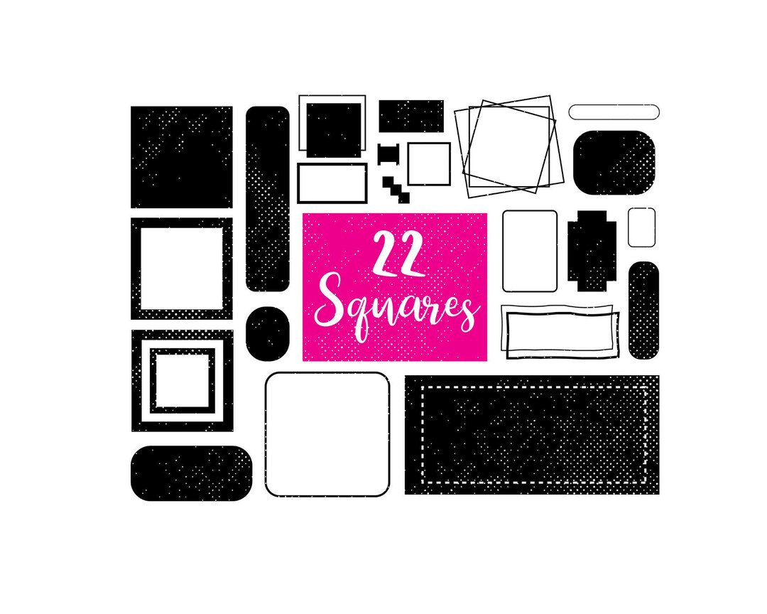 Simple Square Svg Square SVG Bundle, Square Shapes Svg, Png, Dxf, Ai Files, Personalized ...