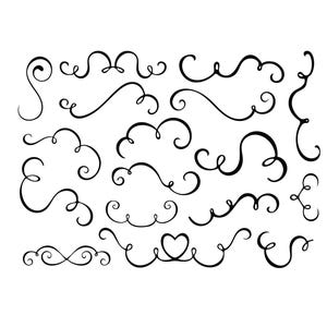 Paquete Flourish SVG, archivos png svg ai, carteles de boda, creación de regalos personalizados, clipart de Flourish