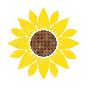 Girasol simple SVG para Cricut y Silhouette, archivo de corte, SVG PNG, SVG en capas, SVG de girasol