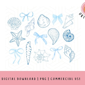Concha marina PNG, archivos PNG con ambiente veraniego, PNG para camisetas, sublimación, regalo personalizado
