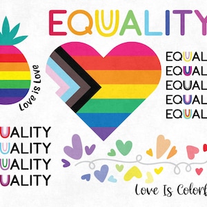 LGBTQ-svg-bundel, svg png, liefde is liefde, LGBTQ-gelijkheid svg, Gay Pride-maand svg png