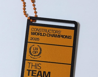 Mclaren 2025 WCC Pitboard Keychain