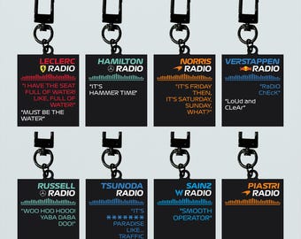 Llavero con radio del equipo de F1