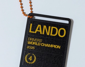 Lando Norris 2025 WDC Pitboard Keychain