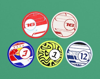 F1 Driver Ball Stickers (1piece)