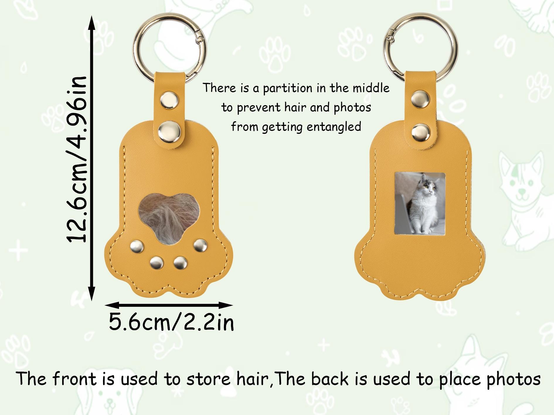 3 Porte-Clés Cuir Patte De Chien – Noir, Gris, Rouge – Souvenir Pour Poils D’Animal, Compact Et Durable