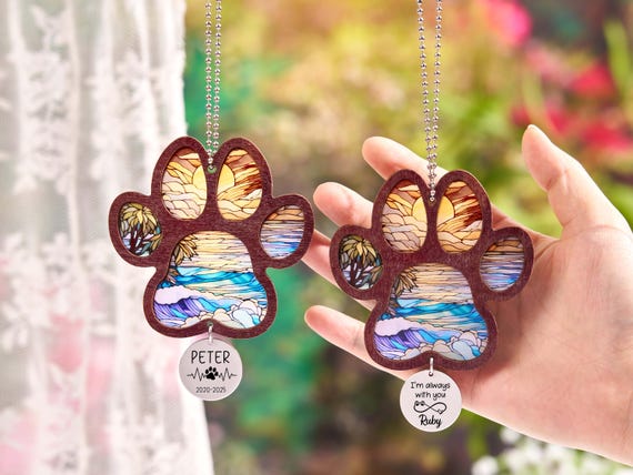 Custom Pet Rainbow Bridge,Personalized Pet Loss Keepsake,Rainbow Bridge Dog Ornament,Pet Memorial Gifts,Dog Sympathy Gift,Dog Loss Gift