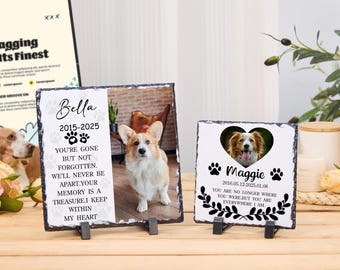 Gedenktier Fotoschild,Hunde Gedenkstein,Haustier Foto Kopfstein,Haustier Grabstein,Haustier Gedenkgeschenk,Hund Sympathie Geschenk,Geschenk für Hund und Katze