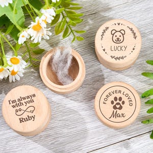 Customized Pet Fur Memory Box,Engraved Pet Memorial Keepsake,Wooden Pet Memorial Fur Box,Pet Loss Gift,Urn Memorial Gift,Gift For Dog Cat