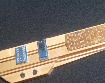 8 String Lap Steel Guitar Handcrafted in a Pearlised White Paint